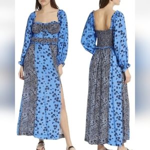 EUC. Free people sz XL Tigerlily long sleeve maxi dress